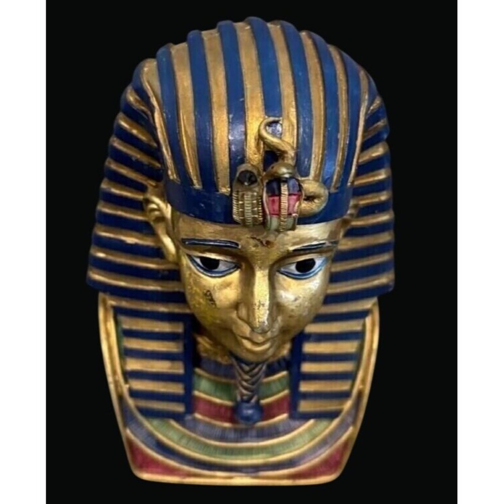Egyptian Pharaoh King Tutankhamun Bust Statue 6" * C04-a